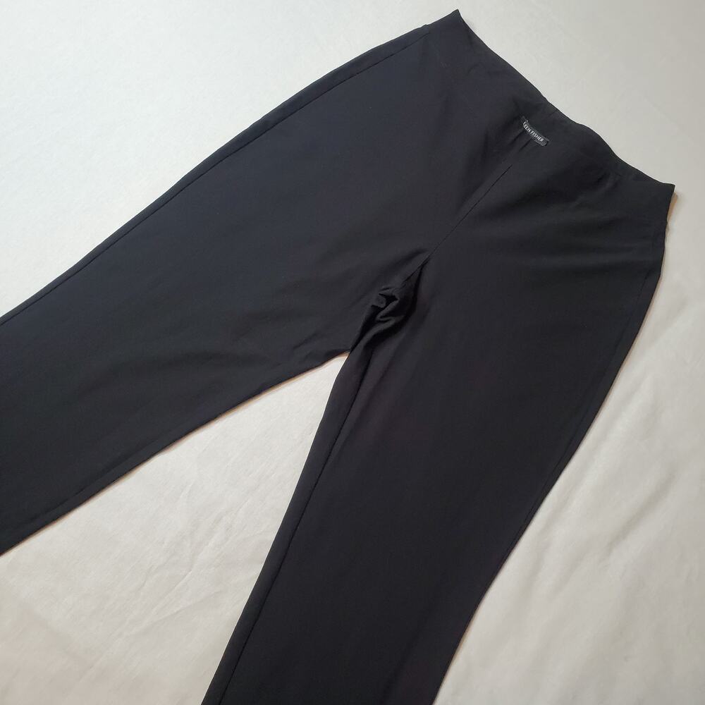 Eileen Fisher Womens Size S Stretch Crepe Tapered Leg Pants Black